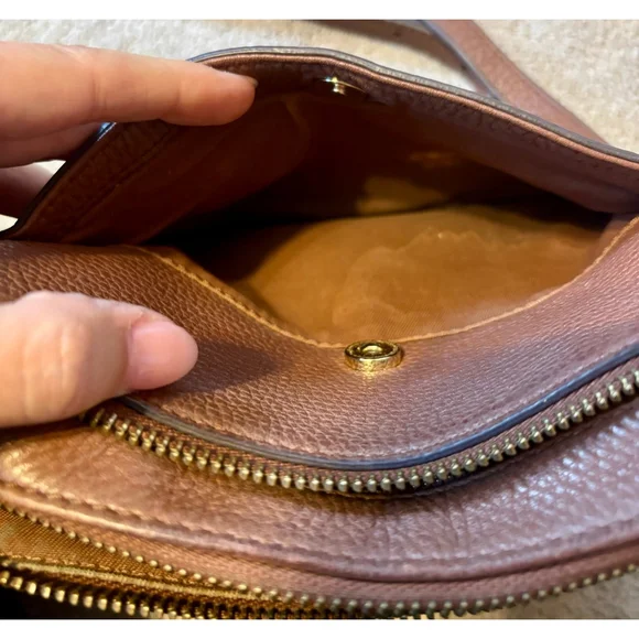 Fossil Sydney Fringe Crossbody Bag – Brown Pebbled Leather Boho Purse - Picture 5 of 8